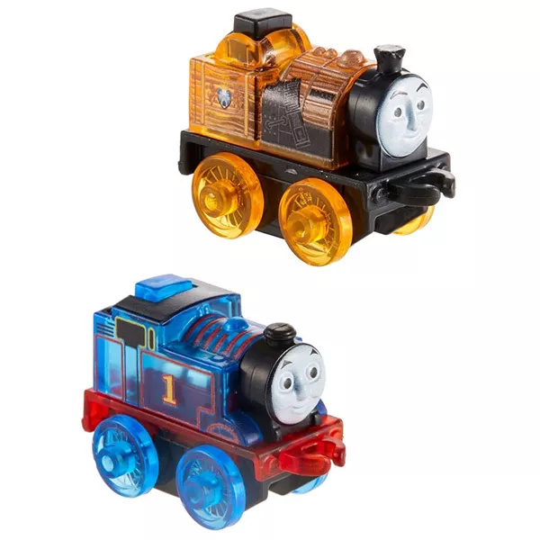 Locomotiva Thomas: mini-locomotive cu lumini - 2 piese, albastru și galben