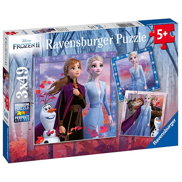 Frozen 2, puzzle 3 x 49 piese