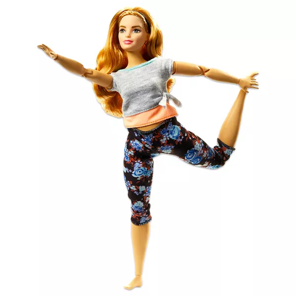 Barbie Mozgásra Tervezve: sötét szőke hajú jóga Barbie - CSOMAGOLÁSSÉRÜLT