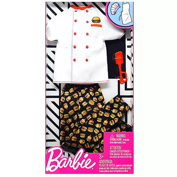 Barbie: Karrierista Ken - hamburgeres, szakács ruha szett