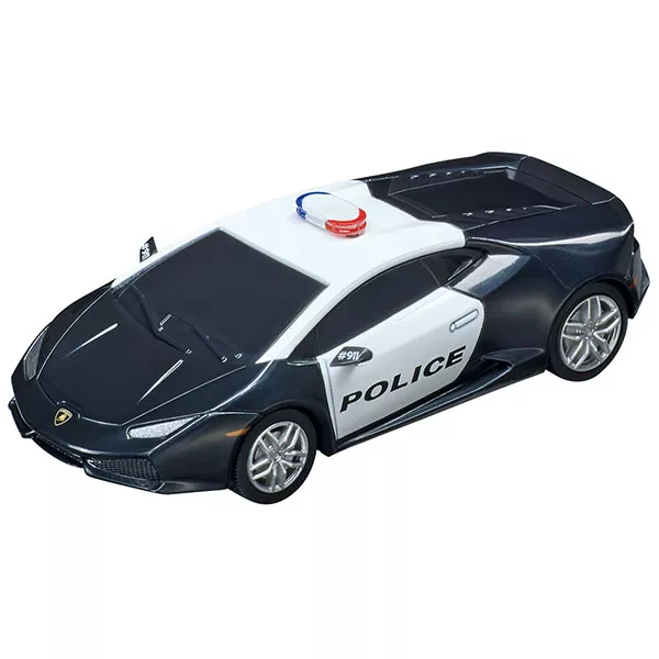Mașinuță Pull n Speed: Mașină Lamborgini Huracan Miami police - negru