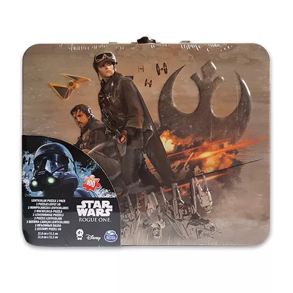 Star Wars: Zsivány egyes dupla puzzle kis fém kofferban - CSOMAGOLÁSSÉRÜLT