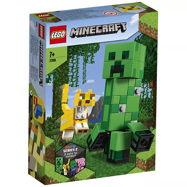 LEGO Minecraft: Creeper BigFig și Ocelot 21156