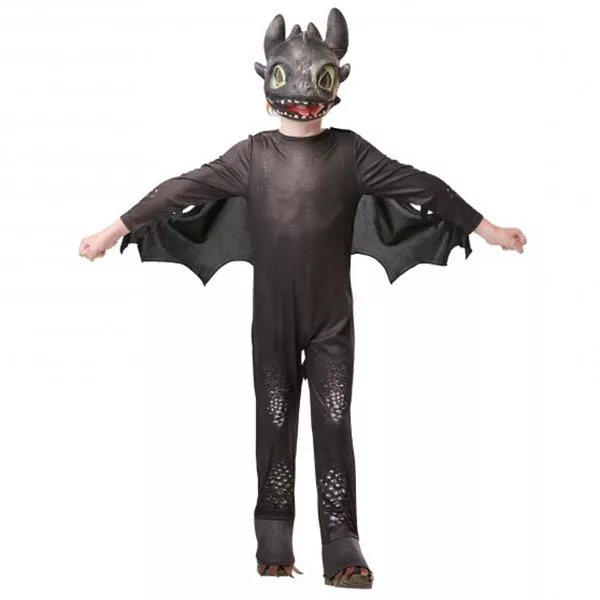 Cum să-ți dresezi dragonul: Costum Toothless cu mască - 116 cm