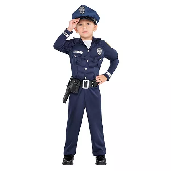 Izmosított rendőr jelmez - 3-4 éves
