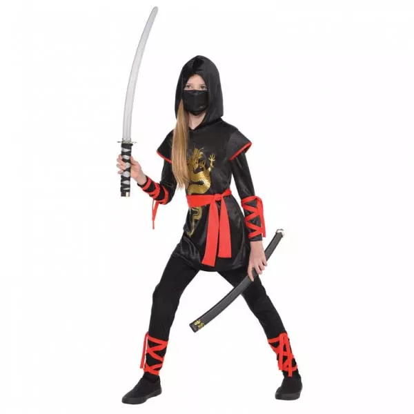 Sárkány Ninja lány jelmez 8-10 éves - 134 cm