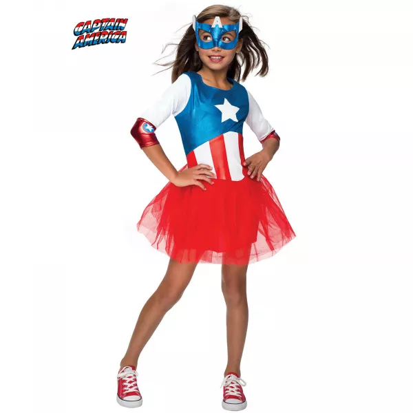 Răzbunătorii: Costum Captain America pentru fete - mărime M