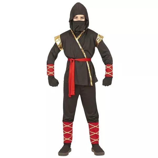 Ninja jelmez arcmaszkkal - 128 cm