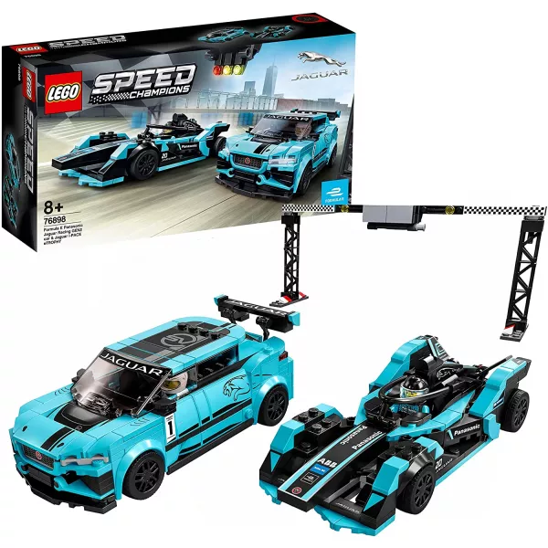 LEGO Speed Champions: Formula E Panasonic Jaguar Racing GEN2 car és Jaguar I-PACE eTROPHY 76898
