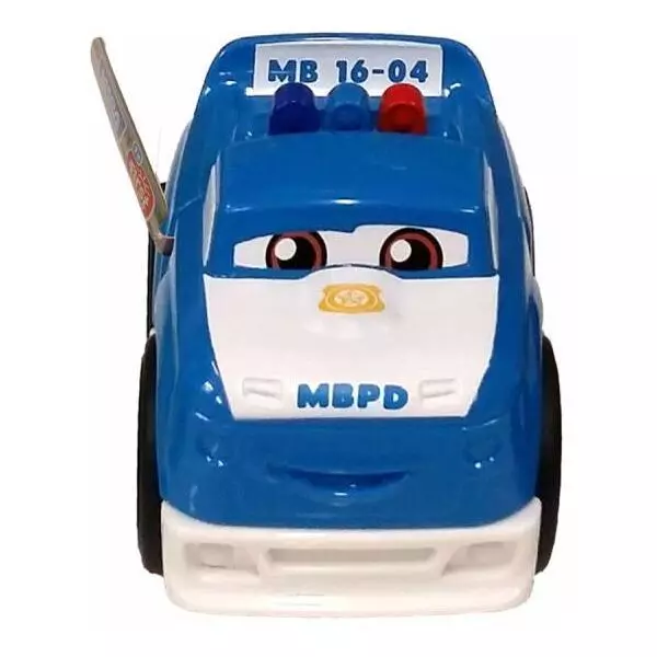 Mega Bloks: Mașinuța de poliție cu chip zâmbitor