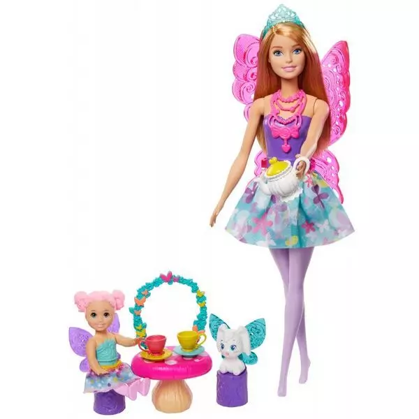 Barbie Dreamtopia: Petrecere de ceai cu păpușă zână și accesorii