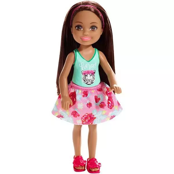 Barbie Chelsa Club: Barna hajú kislány rózsaszín hajpánttal