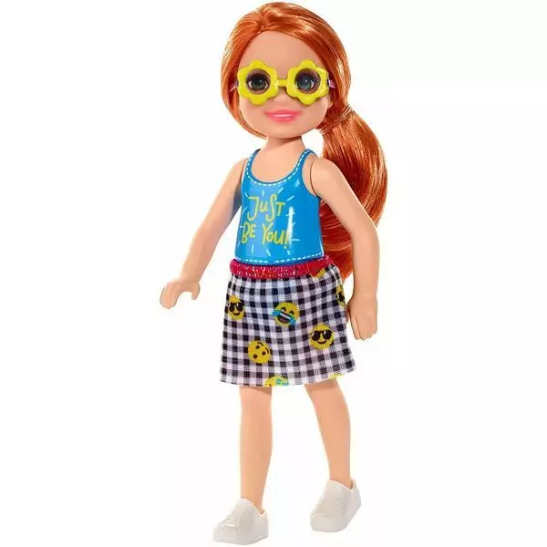 Barbie Chelsea Club: Păpușă fetiță roșcată cu ochelari de soare