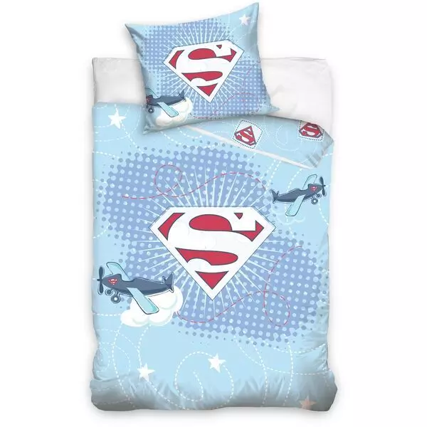 Superbaby lenjerie de pat cu 2 piese pentru copii - albastru