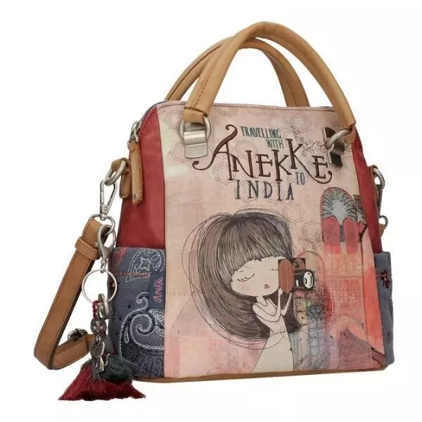Anekke: India női táska két füllel - színes 