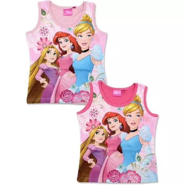 Prințesele Disney: tricou fără mânecă - 128 cm, în două culori