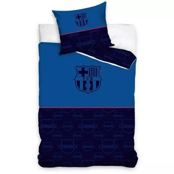 FC Barcelona: lenjerie de pat cu 2 piese - albastru