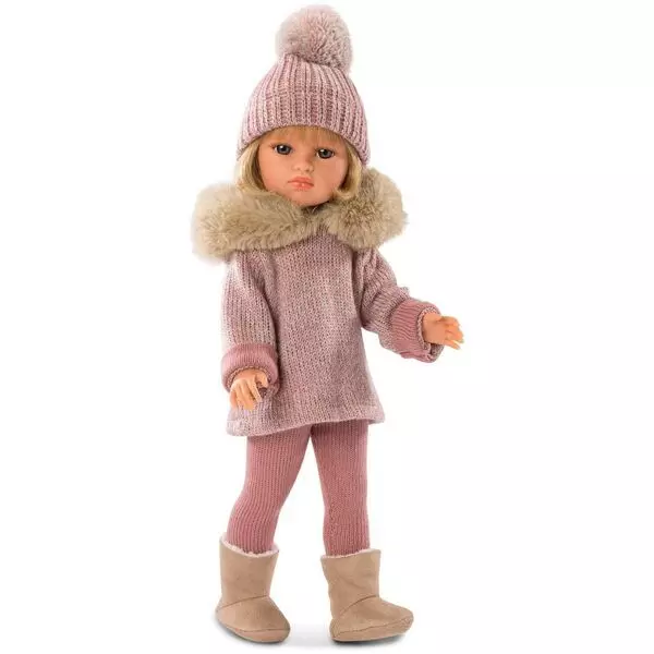 Llorens: Olivia 37 cm-es baba rózsaszín ruhában