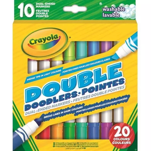 Crayola: Kétvégű, színes filckészlet - 10 db-os
