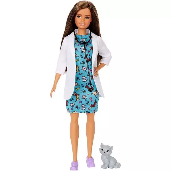 Barbie Careers dolls: Barbie medic veterinar cu pisică