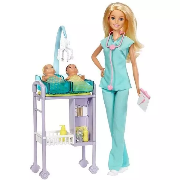 Barbie karrierista babák: Szőke hajú csecsemő orvos