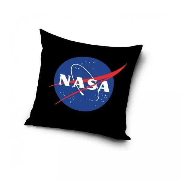 NASA: husă de pernă cu inscripție - negru, 40 x 40cm