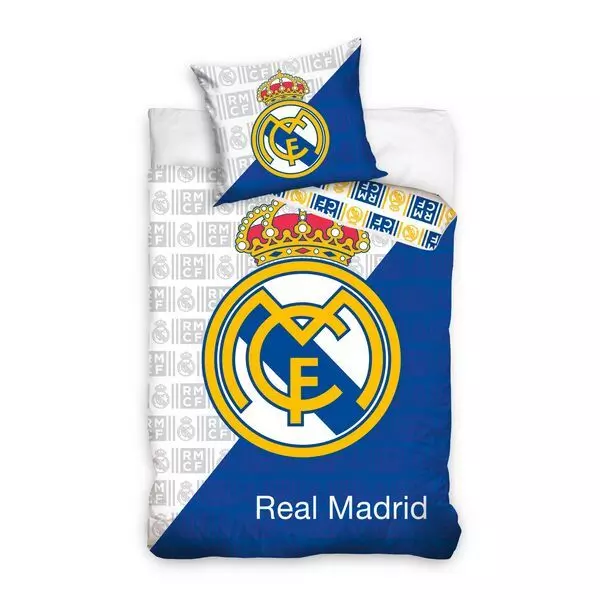Real Madrid: lenjerie de pat cu 2 piese - 140 x 200 cm, 70 x 90 cm