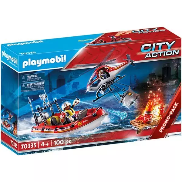 Playmobil: Pompieri cu elicopter și navă 70335