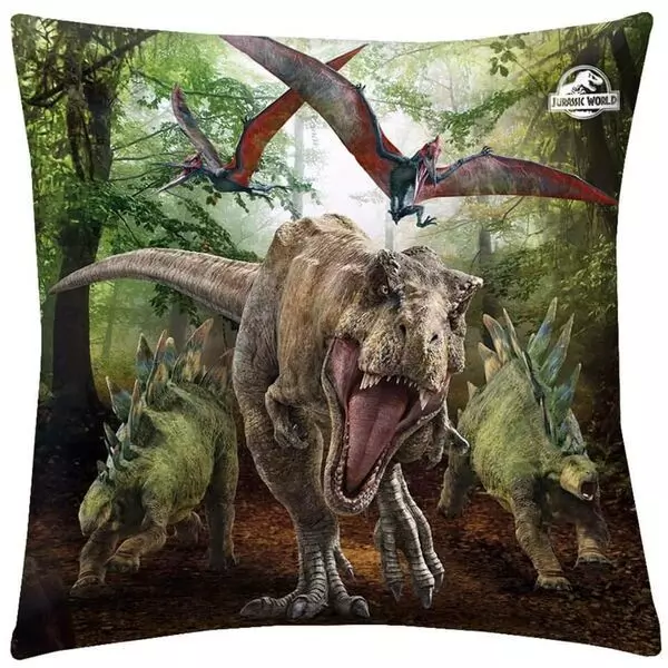 Jurassic World: T-Rex díszpárna, zöld - 40 x 40 cm