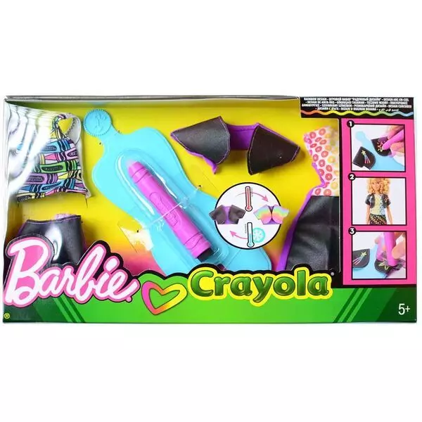 Barbie Crayola: Ruhafestő készlet - szivárvány boleró szett