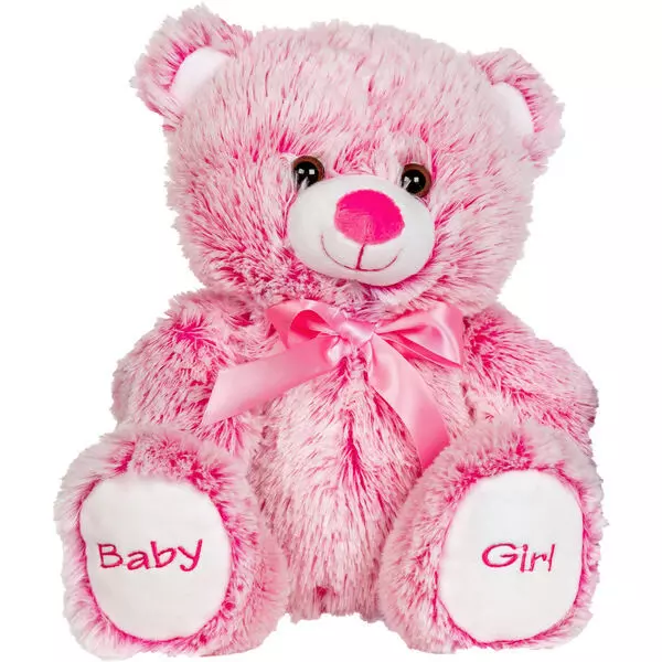 Baby Girl puha plüssmaci - 30 cm, rózsaszín