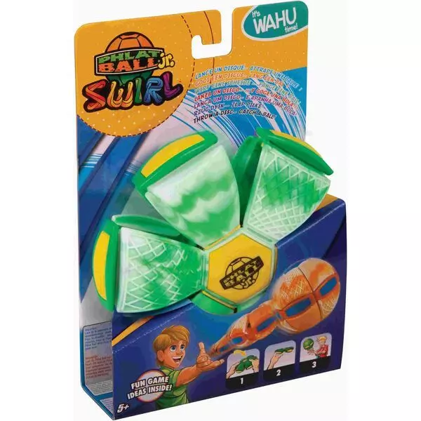 Phlat Ball Junior Swirl: minge frisbee - verde-galben
