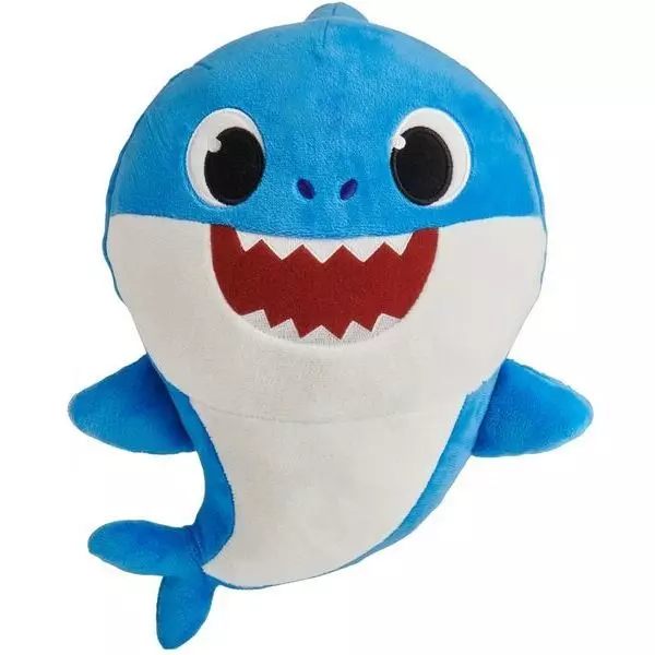 Baby Shark: zenélő plüssfigura - apa cápa