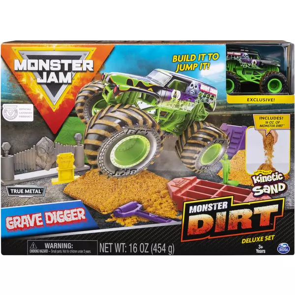 Monster Jam: Grave Digger set cu maşinuţă