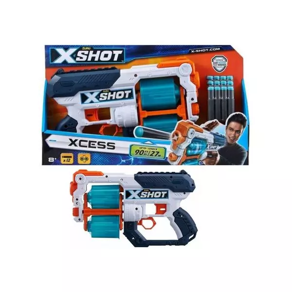 Zuru: XCESS armă de jucărie cu proiectile de burete cu rezervor dublu