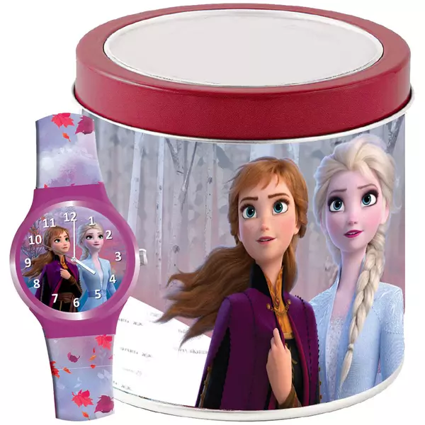 Frozen 2: ceas de mână în cutie de cadou din metal