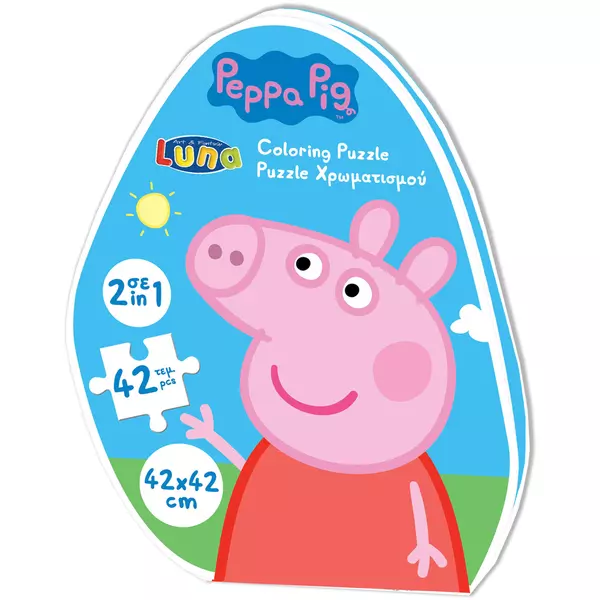 LUNA: Peppa Pig - puzzle 2 în 1 cu 42 piese
