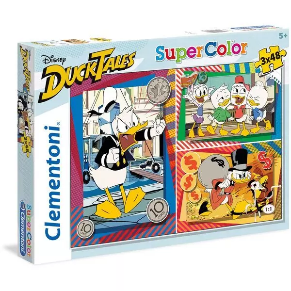 Clementoni: Povești cu rațe - puzzle 3 x 48 de piese