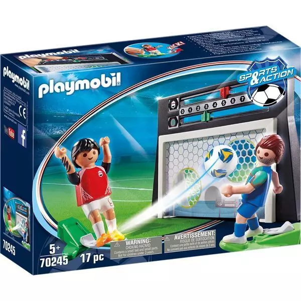 Playmobil: Poarta de fotbal cu perete țintă 70245