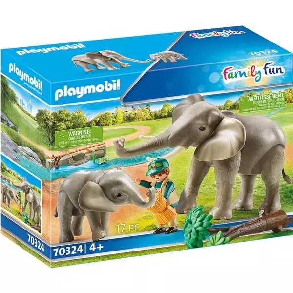 Playmobil: Elefanți în incinta exterioară 70324