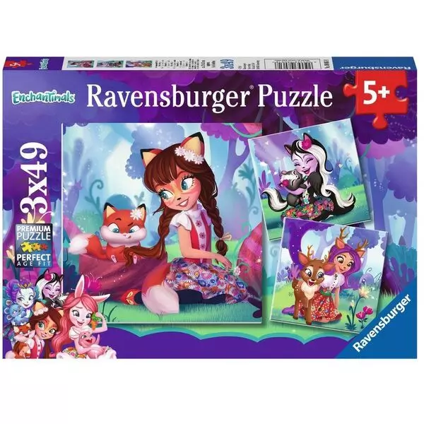 Ravensburger: Enchantimals 3 x 49 darabos puzzle