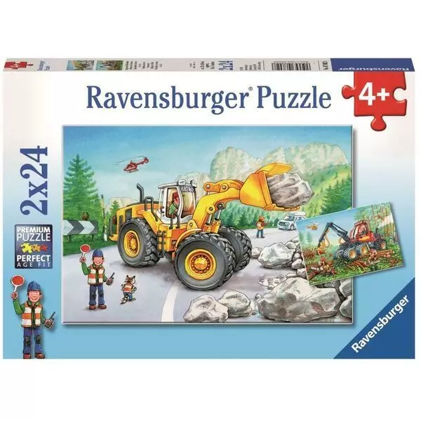 Ravensburger: Utilaje puzzle cu 2 x 24 piese