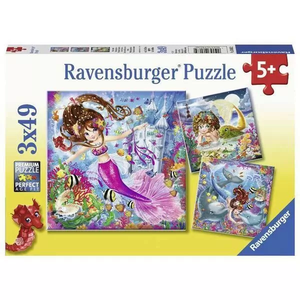 Ravensburger: Sellők 3 x 49 darabos puzzle