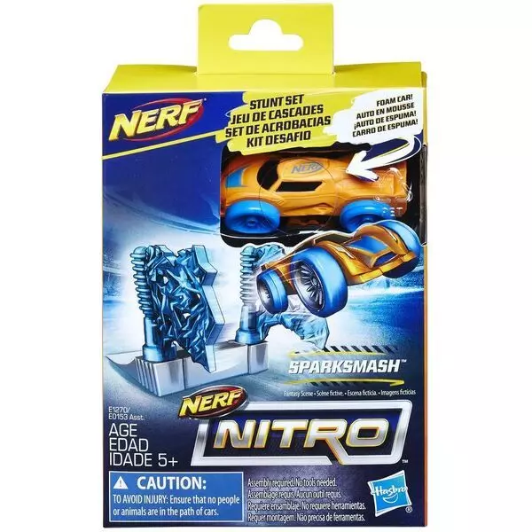 NERF Nitro Mașinuță de burete cu element de pistă pentru cascadorie - diferite