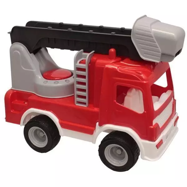 Mașină de pompier din plastic, cu scară - 40 cm