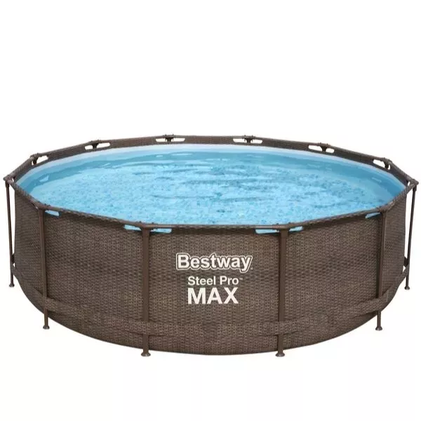 Bestway: MYKONOS LUX metalni ratan bazen s ljestvama i filter pumpom - 366 x 100 cm