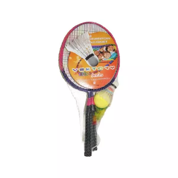 Vektory Set badminton cu fluturași - pink-mov