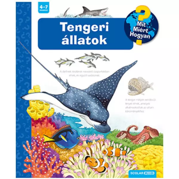 Animale marine - carte educativă în lb. maghiară