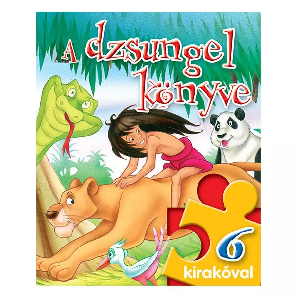 Povești cu puzzle: Cartea junglei - carte de povești în lb. maghiară
