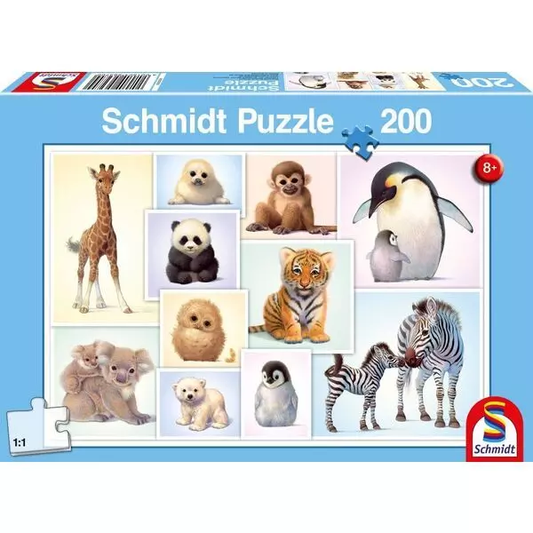 Schmidt: Vadállat kölykök 200 darabos puzzle